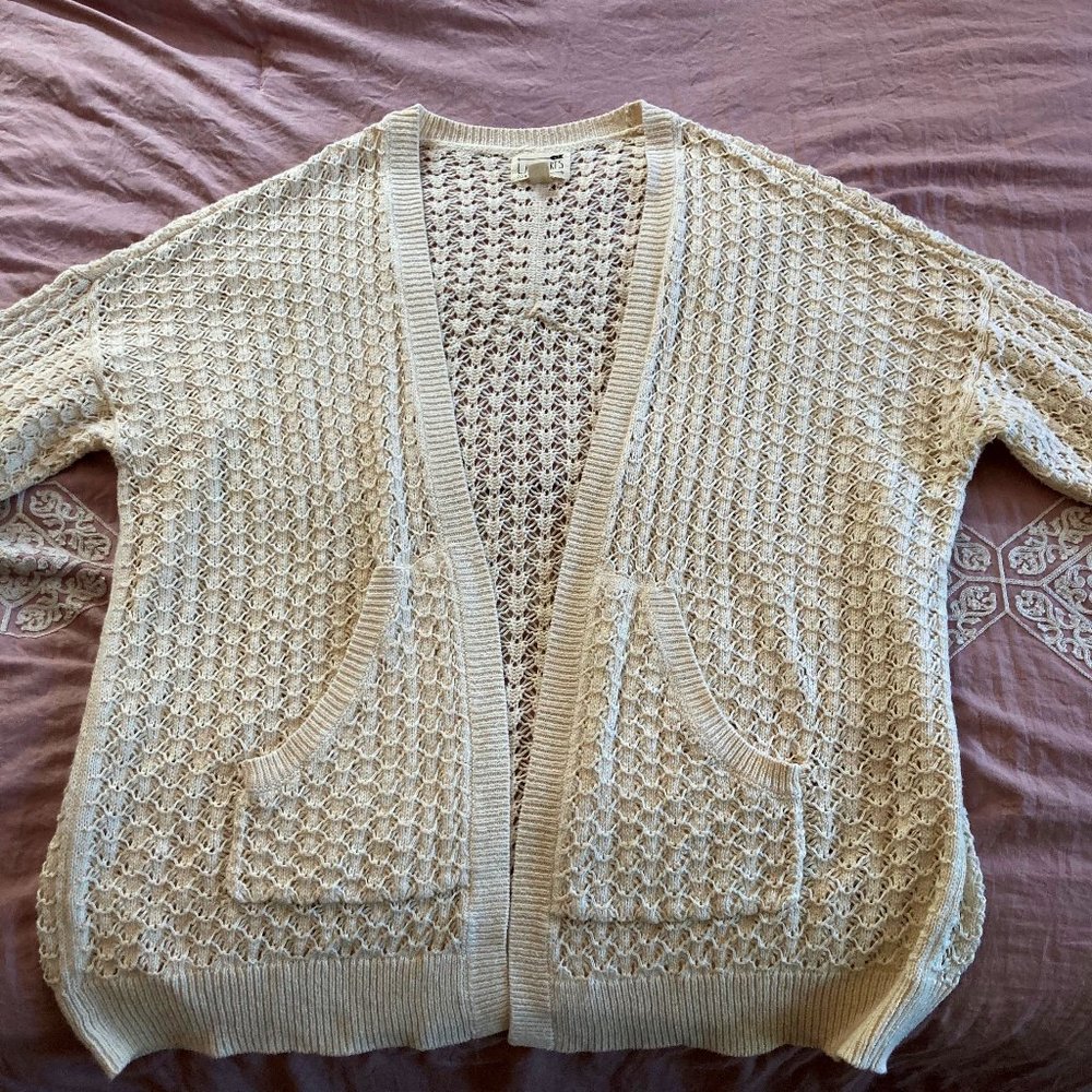 Pacsun Cream Open Knit Cardigan